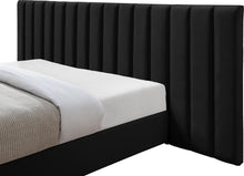 Load image into Gallery viewer, Pablo Black Velvet Queen Bed
