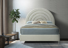 Load image into Gallery viewer, Rainbow Cream Velvet King Bed
