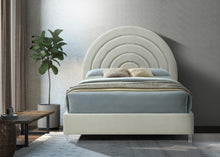 Load image into Gallery viewer, Rainbow Cream Velvet Queen Bed
