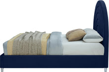 Load image into Gallery viewer, Rainbow Navy Velvet King Bed
