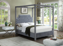 Load image into Gallery viewer, Rowan Grey Velvet Queen Bed (3 Boxes)
