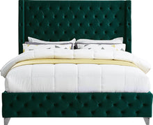 Load image into Gallery viewer, Savan Green Velvet King Bed
