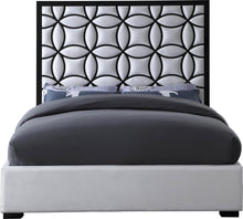 Load image into Gallery viewer, Taj White Velvet Queen Bed
