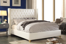 Load image into Gallery viewer, Soho White Bonded Leather King Bed

