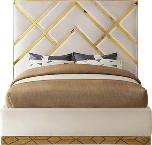 Vector Cream  Velvet King Bed