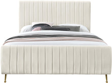 Load image into Gallery viewer, Zara Cream Velvet Full Bed (3 Boxes)
