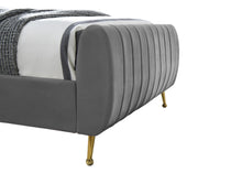 Load image into Gallery viewer, Zara Grey Velvet Queen Bed (3 Boxes)
