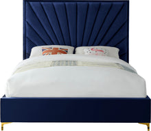 Load image into Gallery viewer, Eclipse Navy Velvet King Bed
