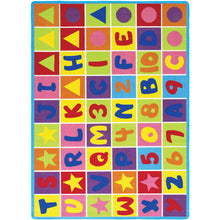 Load image into Gallery viewer, Abbey Alphabet/Multi 4&#39; 9&quot; X 6&#39; 9&quot; Area Rug
