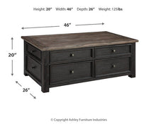 Load image into Gallery viewer, Tyler Creek 2-Piece Table Package
