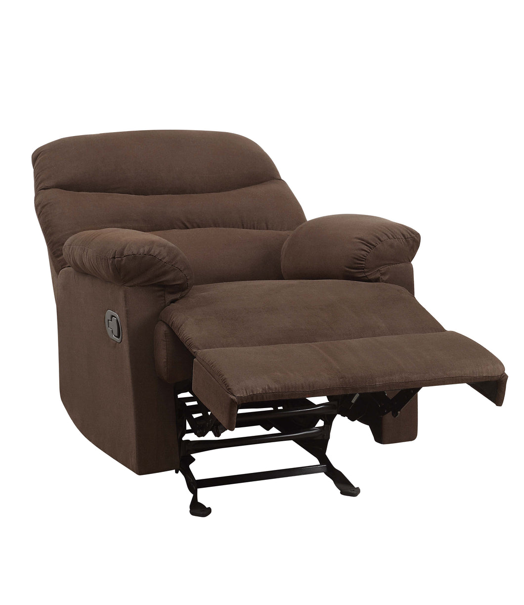 Arcadia Chocolate Microfiber Glider Recliner (Motion)