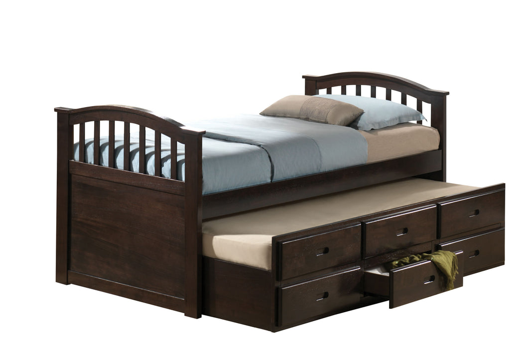 San Marino Dark Walnut Twin Bed & Trundle