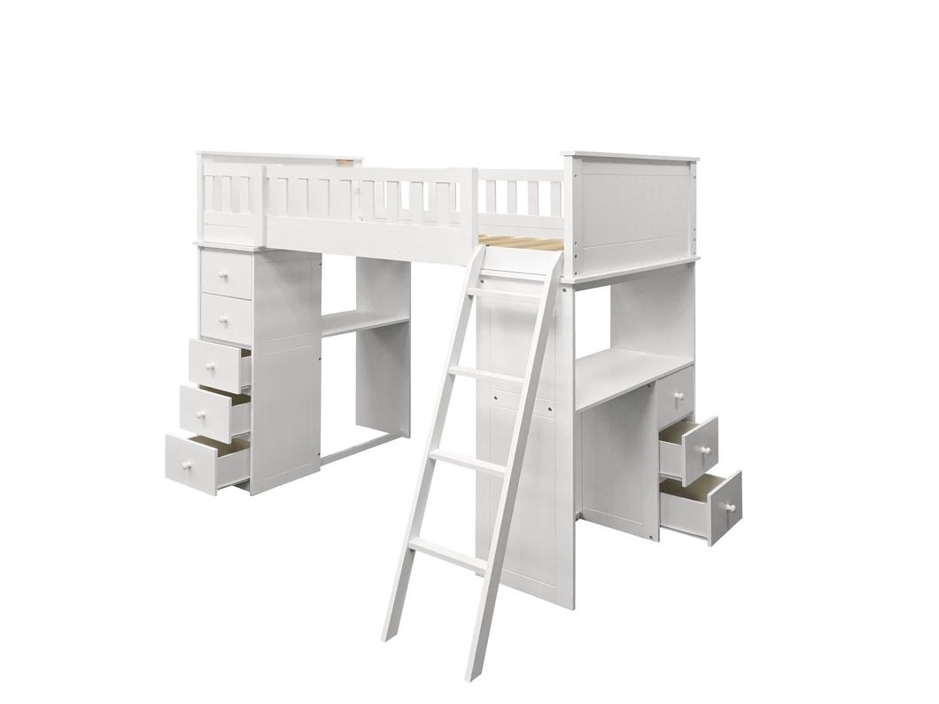 Willoughby White Loft Bed