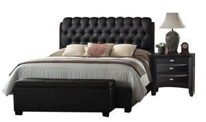 Ireland II Black PU Eastern King Bed