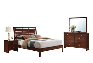 Ilana Brown Cherry Queen Bed