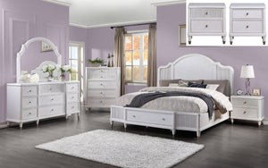 Celestia Off White Eastern King Bed (Storage)