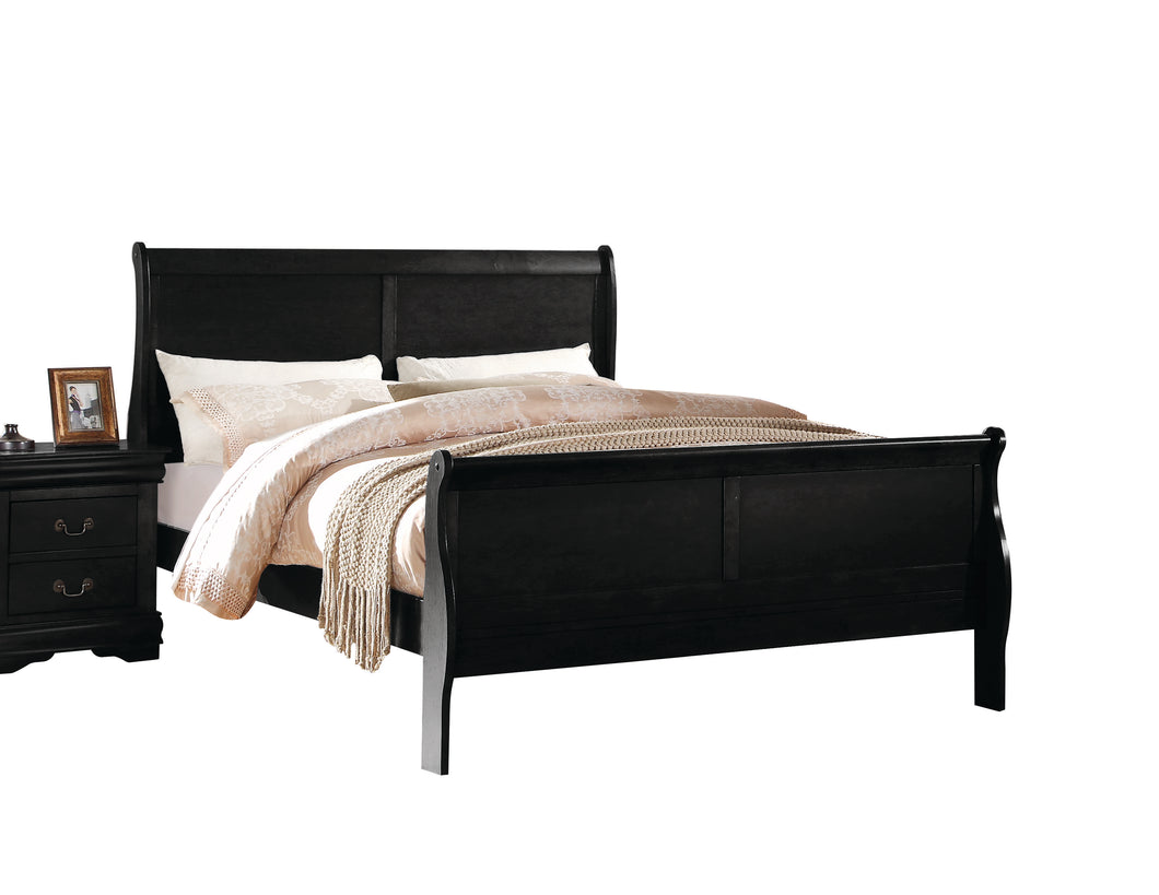 Louis Philippe Black Full Bed