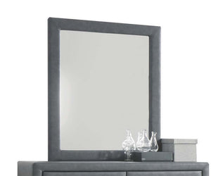 Saveria 2-Tone Gray PU Mirror