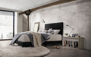 Lien Black PU Queen Bed