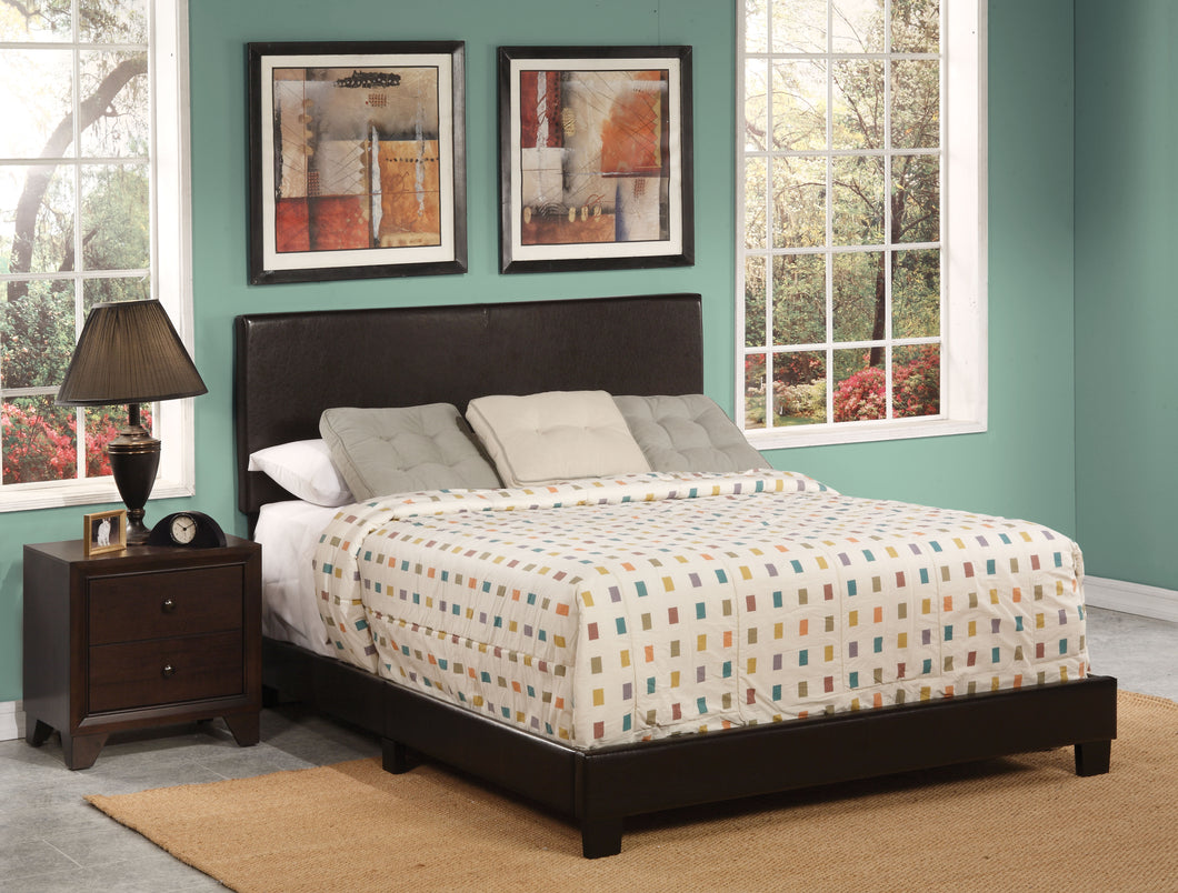 Lien Espresso PU Queen Bed