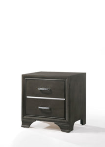 Carine II Gray Nightstand