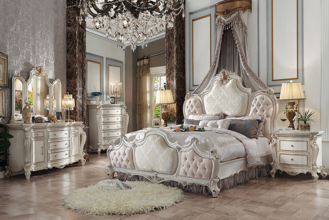 Picardy Fabric & Antique Pearl Eastern King Bed