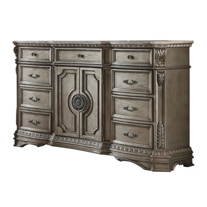 Northville Antique Silver Dresser (MARBLE TOP)