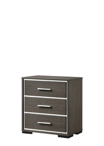 Escher Gray Oak Nightstand w/USB Dock