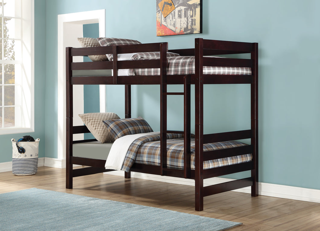 Ronnie Espresso Bunk Bed (Twin/Twin)