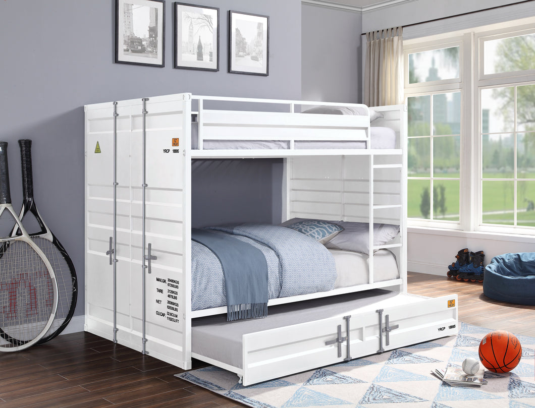 Cargo White Bunk Bed (Full/Full)