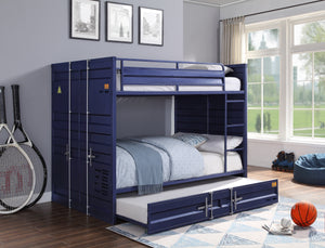 Cargo Blue Bunk Bed (Full/Full)