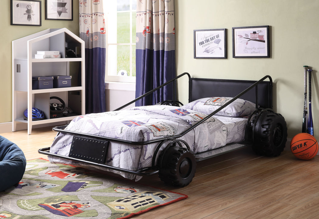 Taban Black & Black PU Twin Bed