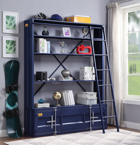 Cargo Blue Bookshelf & Ladder