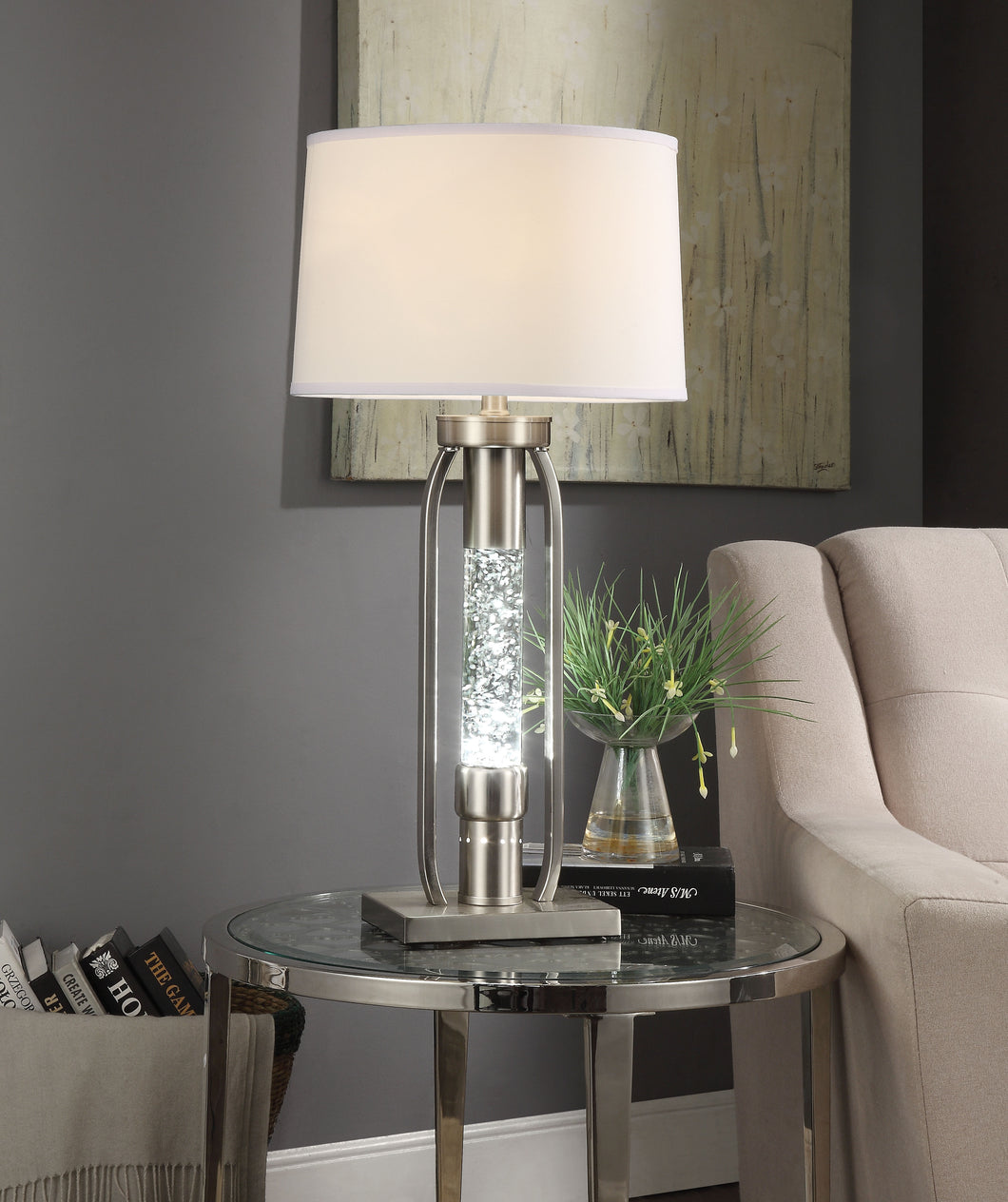 Sinkler Sandy Nickel Table Lamp