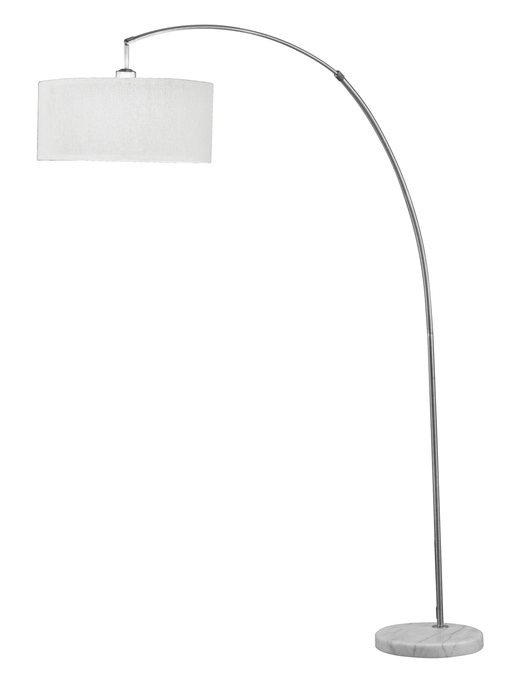 Cagney Brushed Nickel & Marble Floor Lamp