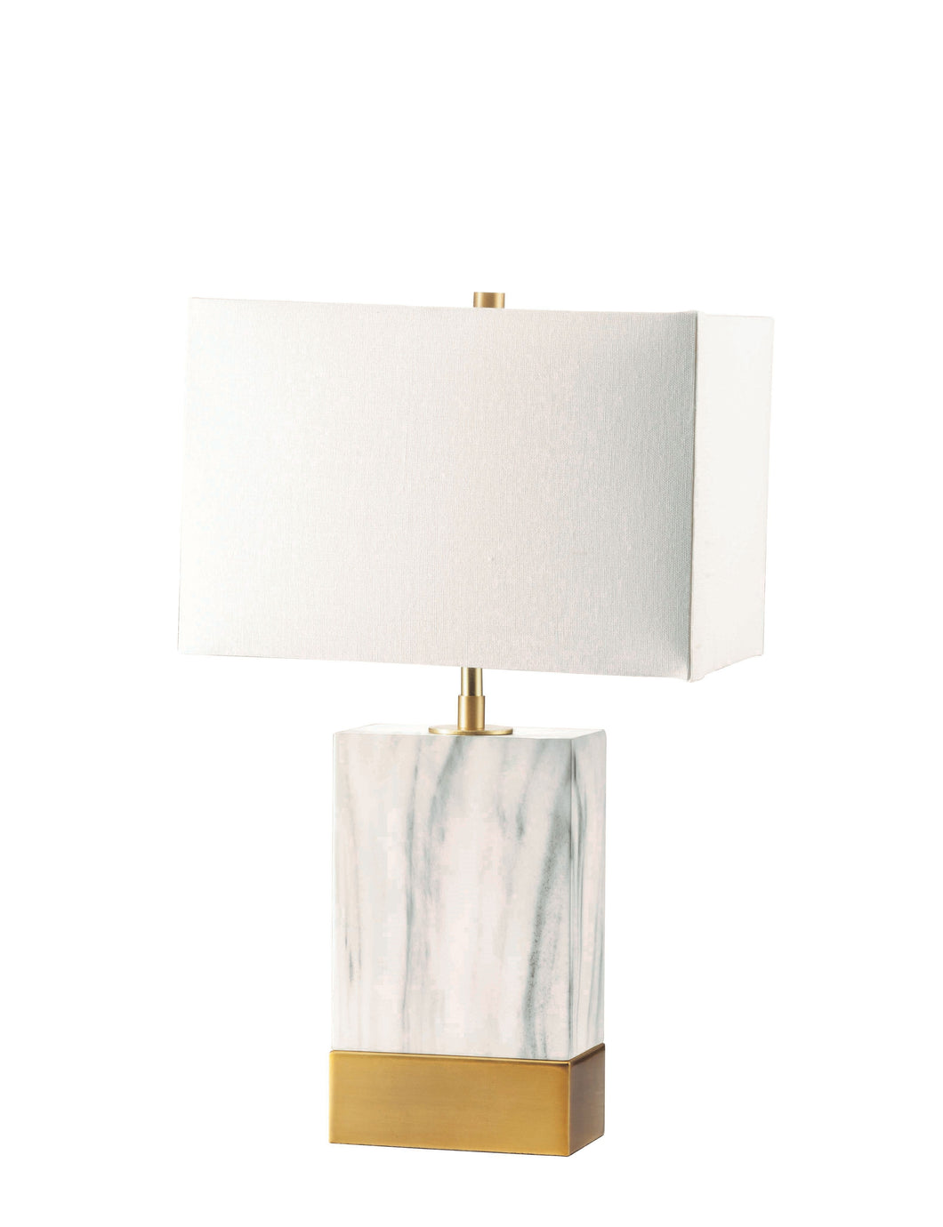 Libe White & Satin Gold Table Lamp