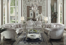 Load image into Gallery viewer, Versailles Ivory Velvet &amp; Bone White Sofa w/5 Pillows
