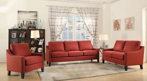 Zapata Red Linen Sofa