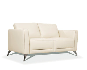 Malaga Cream Leather Loveseat