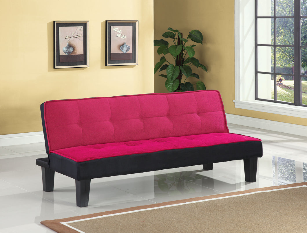 Hamar Pink Flannel Fabric Adjustable Sofa