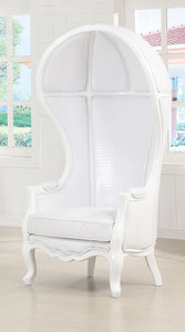 Jana White PU Accent Chair