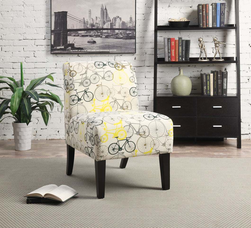 Ollano Pattern Fabric (Bike) Accent Chair