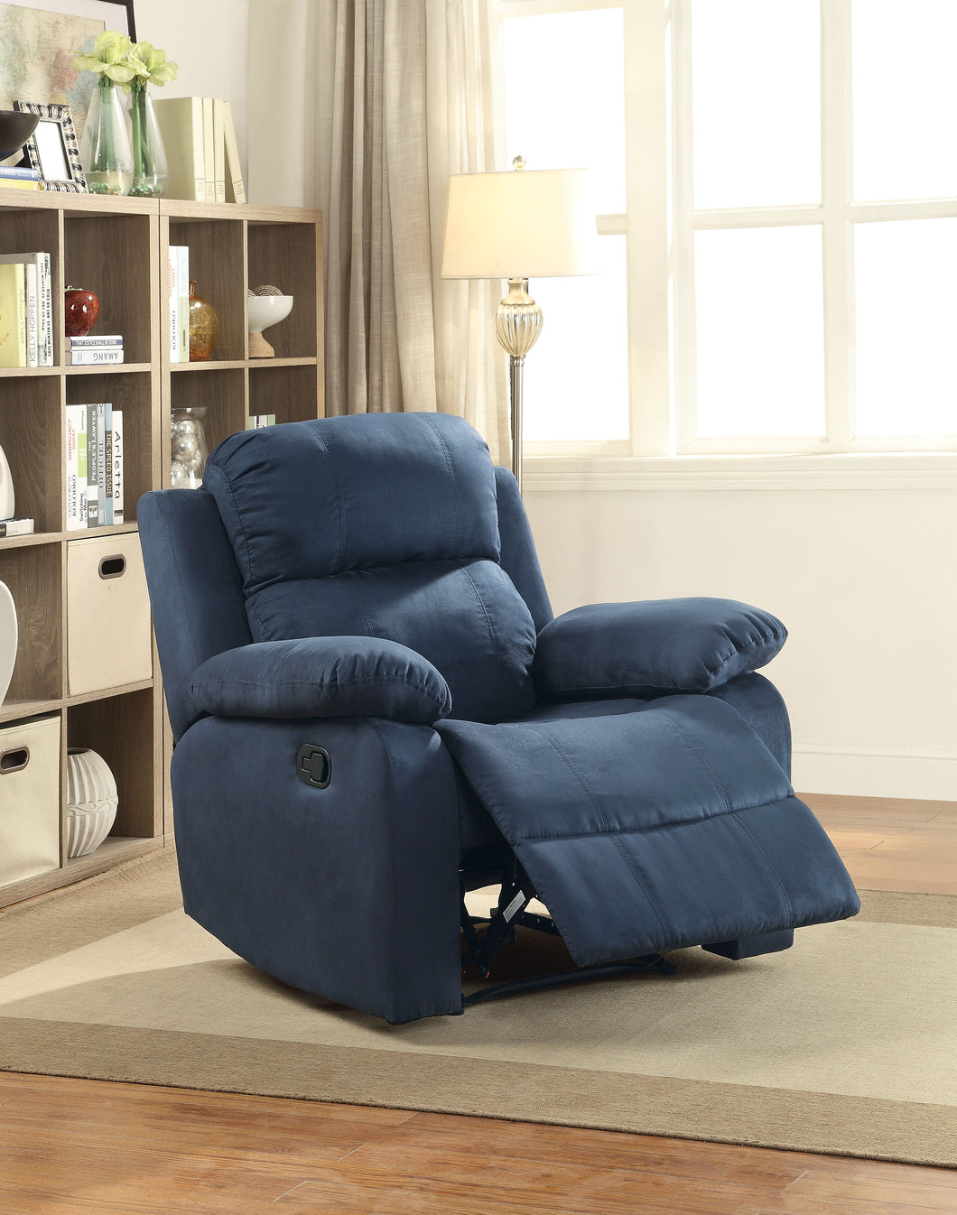 Parklon Blue Microfiber Recliner (Motion)