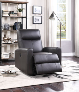 Blane Brown Top Grain Leather Match Recliner (Power Motion)