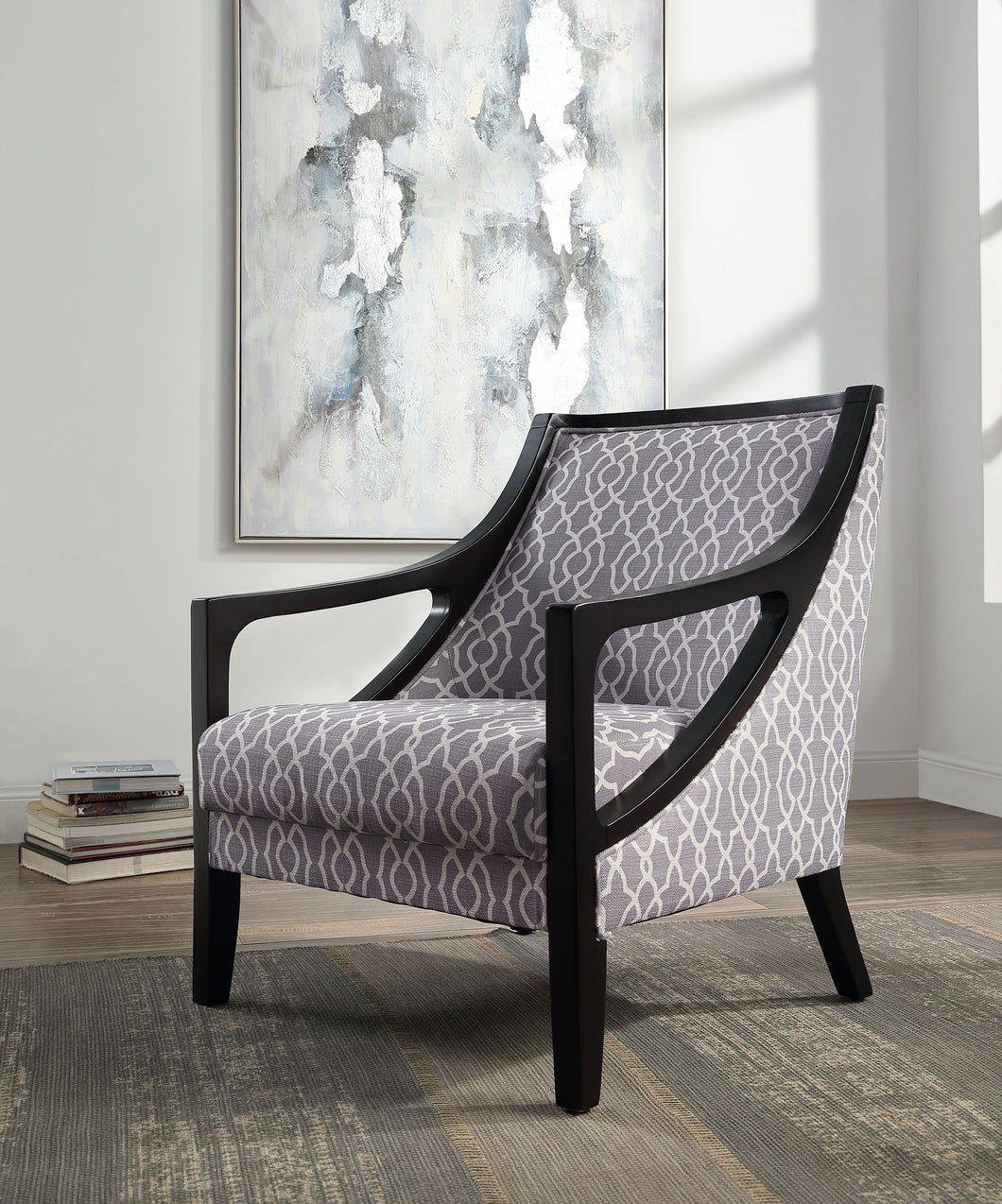 Janiya Gray Fabric Accent Chair