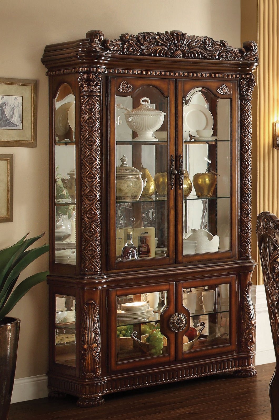 Vendome Cherry Curio Cabinet