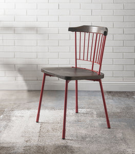Orien Red & Brown Oak Side Chair
