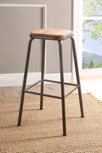 Scarus Natural & Gunmetal Bar Stool