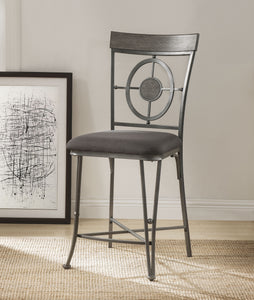 Landis Fabric & Gunmetal Counter Height Chair