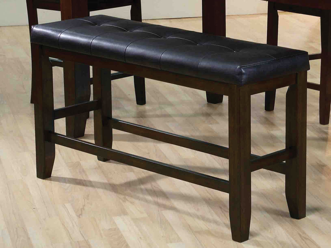 Urbana Black PU & Espresso Counter Height Bench